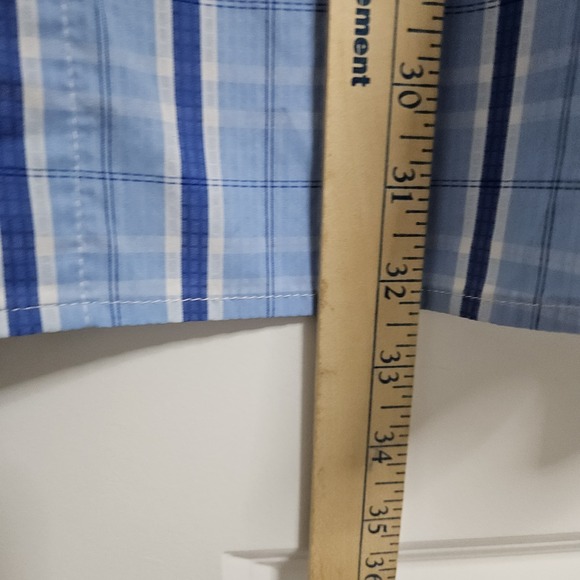 Columbia UPF 50 Omni Shade PFG Fishing Shirt Men's XXL Blue Plaid Vented LS EUC - Picture 8 of 12